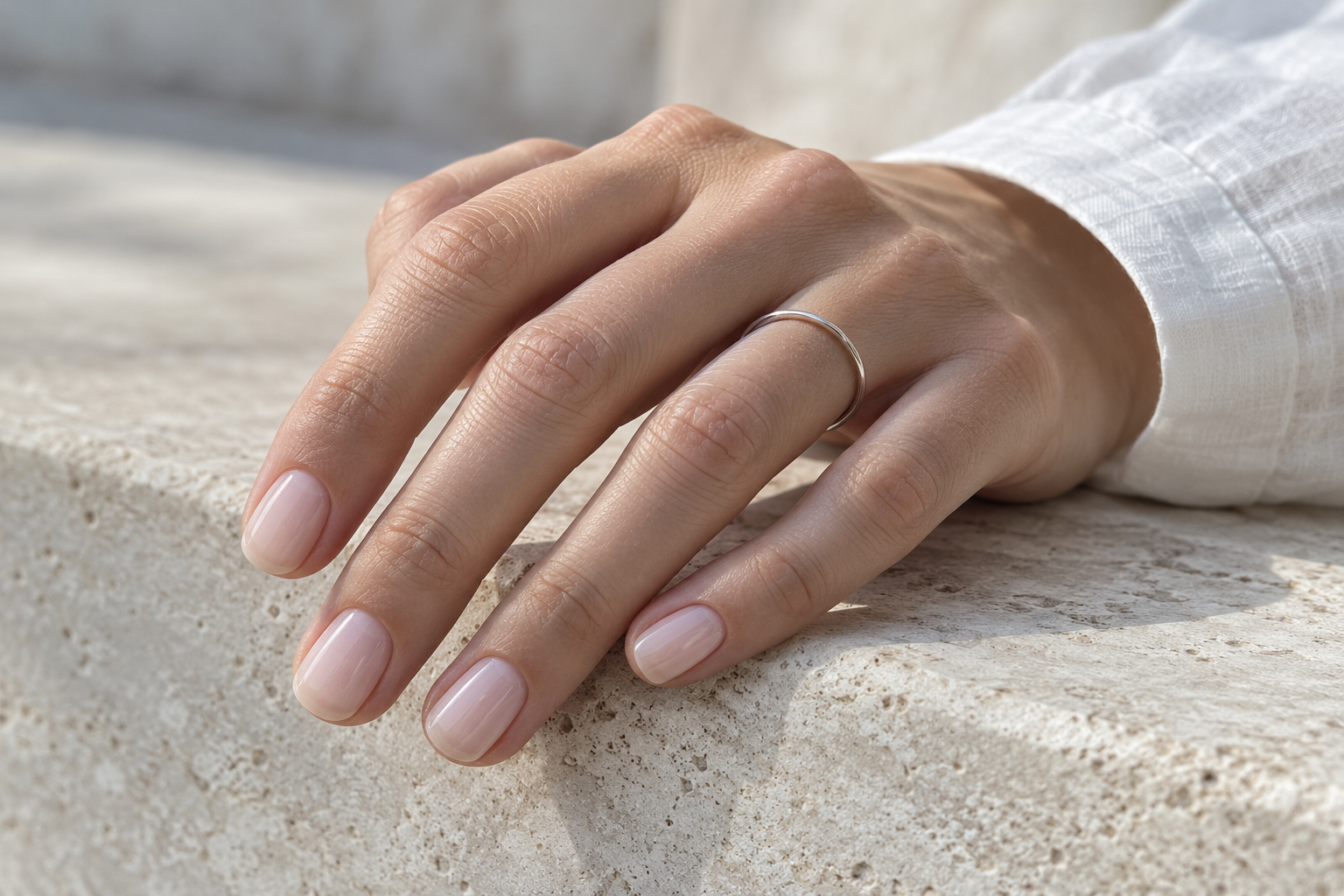 The Quiet Appeal of Milky Nails editorial image