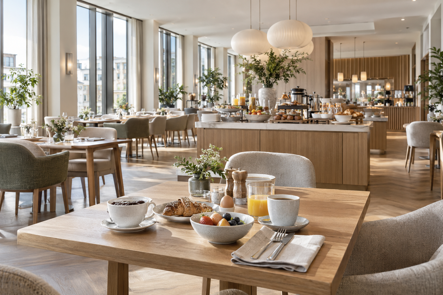 The Art of the Nordic Hotel Breakfast editorial image