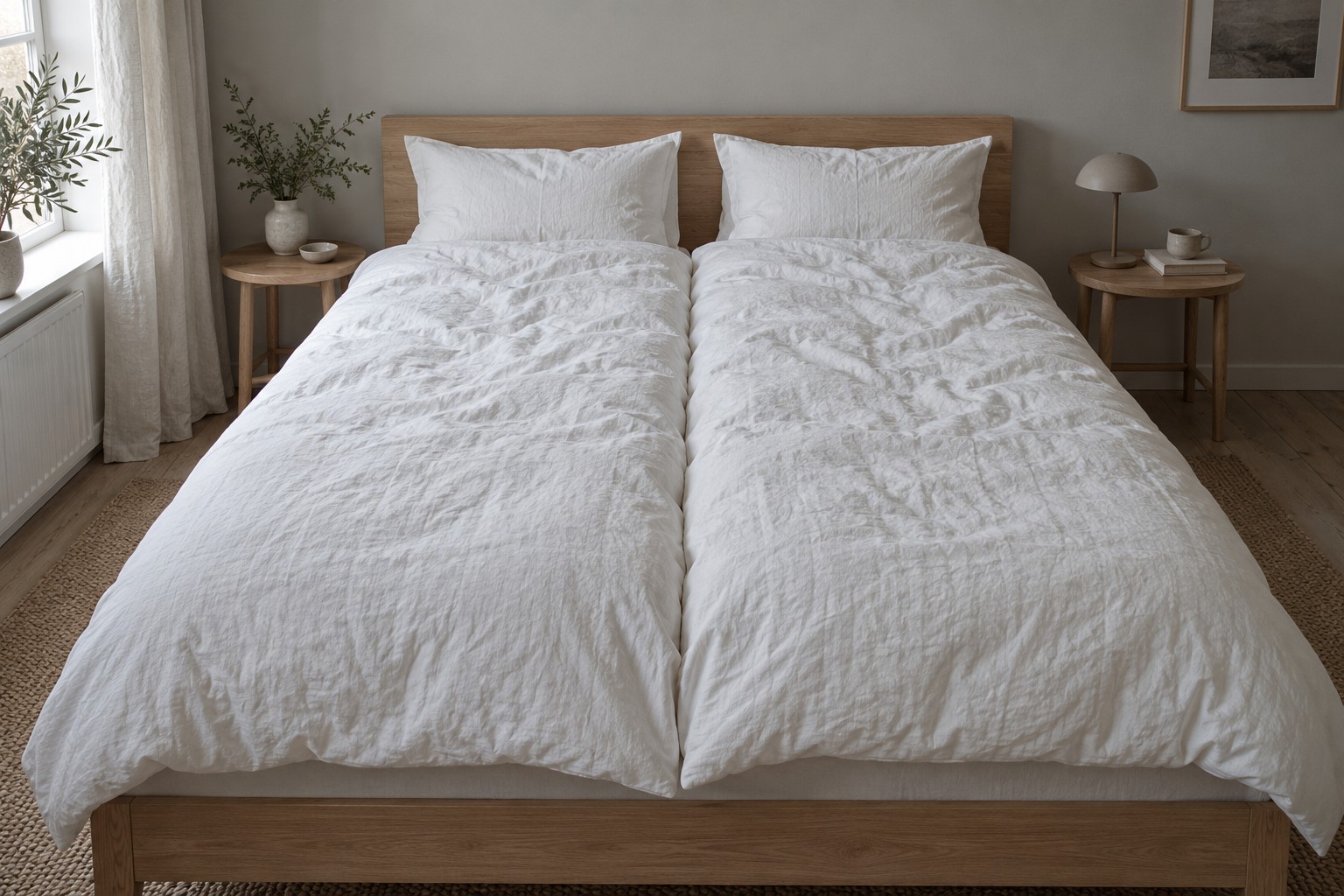 One Bed, Two Duvets: A Scandinavian Detail Worth Borrowing editorial image