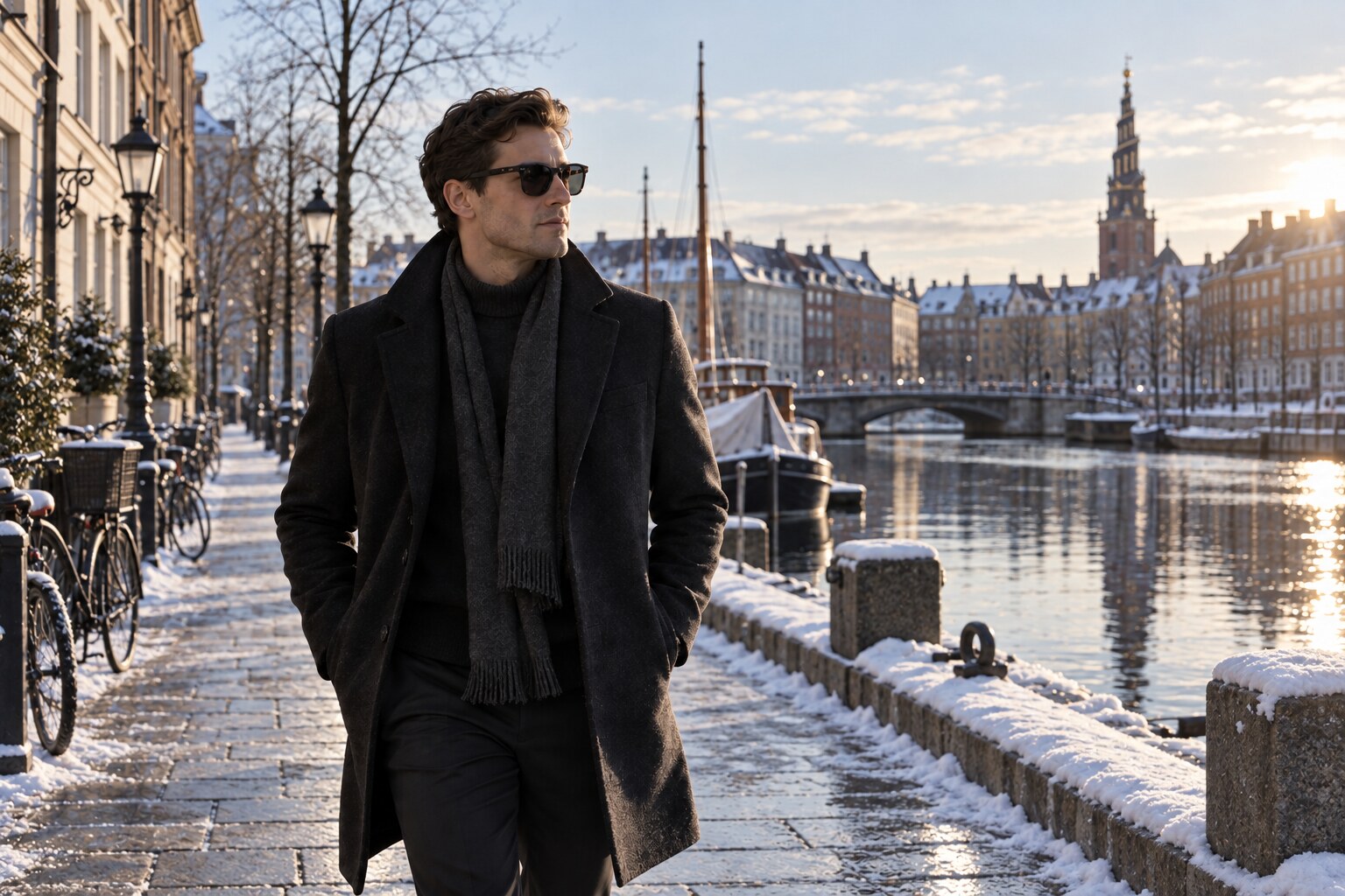 Why Sunglasses Belong in the Nordic Winter editorial image